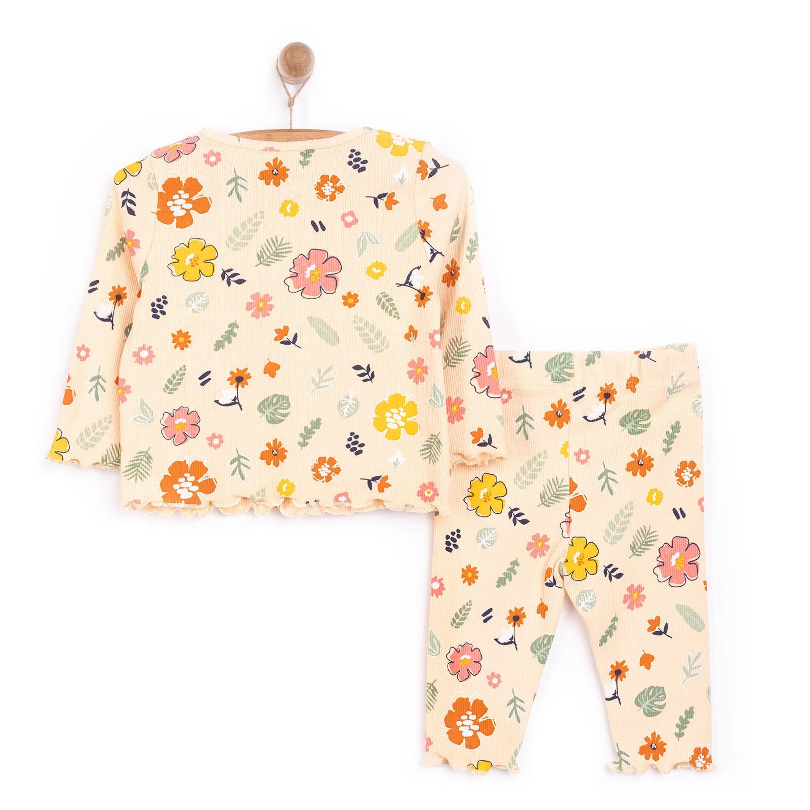 HelloBaby Girl Long Sleeve Pyjamas Set - Salmon - ebebek - Black Friday