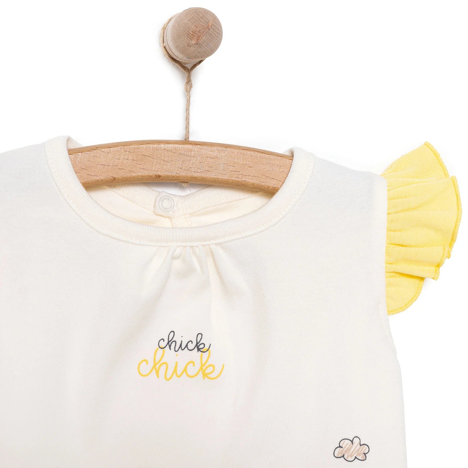 Bebetto Newborn Chıck Chıck Tshirt - Short - Ecru - ebebek - Black Friday