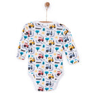 HelloBaby Boy Long Sleeve Bodysuit - Ecru - ebebek - Black Friday