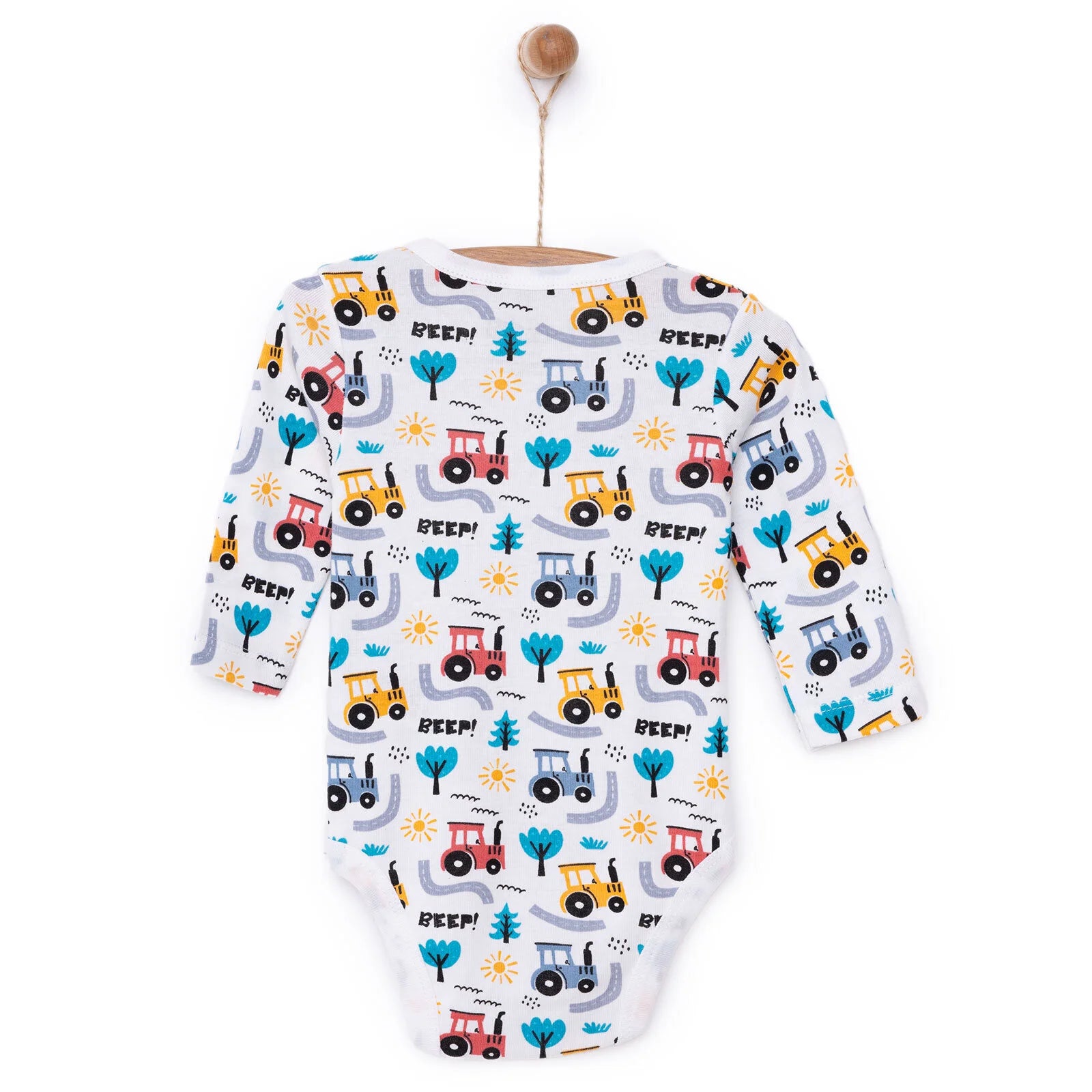 HelloBaby Boy Long Sleeve Bodysuit - Ecru - ebebek - Black Friday