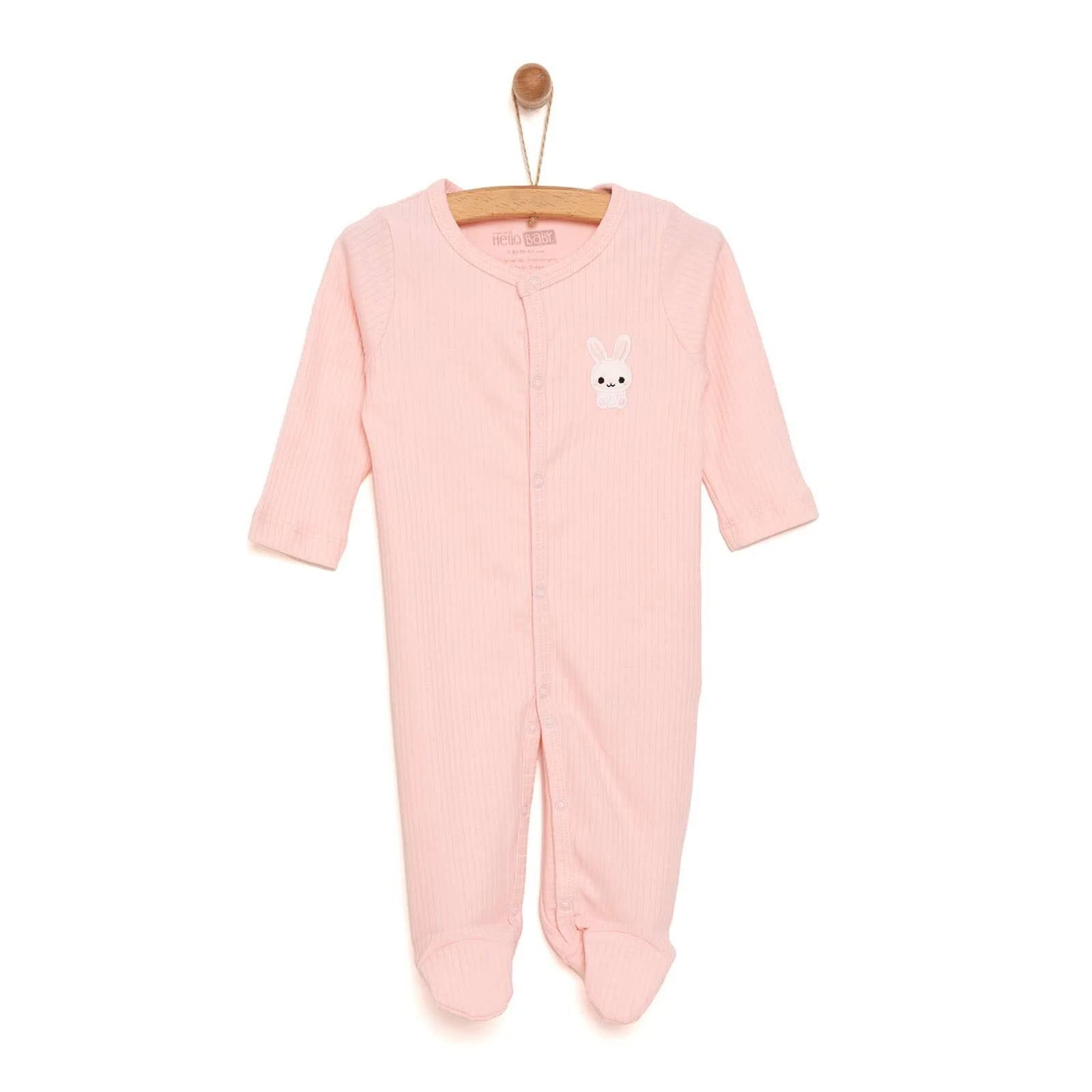 HelloBaby Newborn Girl Footed Jumpsuit - Light Pink - ebebek - Black Friday