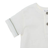 Bebetto Boys T-shirt & Shorts Set Car Print Buttoned Adventure Crew Neck Short Length Short Sleeve - Green Green - ebebek