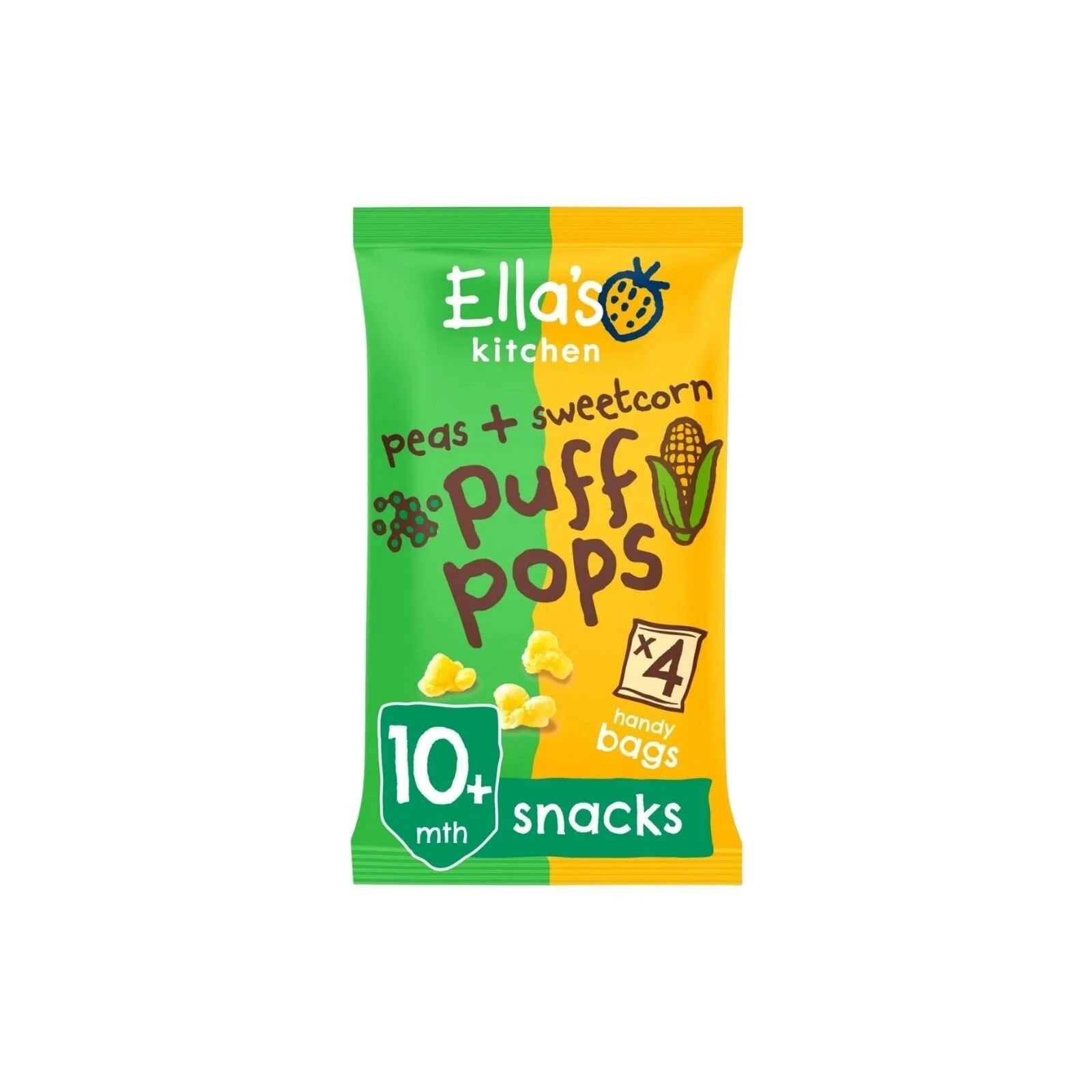 Ella's Kitchen Pea & Sweetcorn Puff Pops 10+ months 36g (4x9g) - ebebek - Black Friday