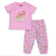 HelloBaby Girls Short Sleeve Pyjamas Set Animal Crew Neck Long Leg Short Sleeve - Pink Pink - ebebek