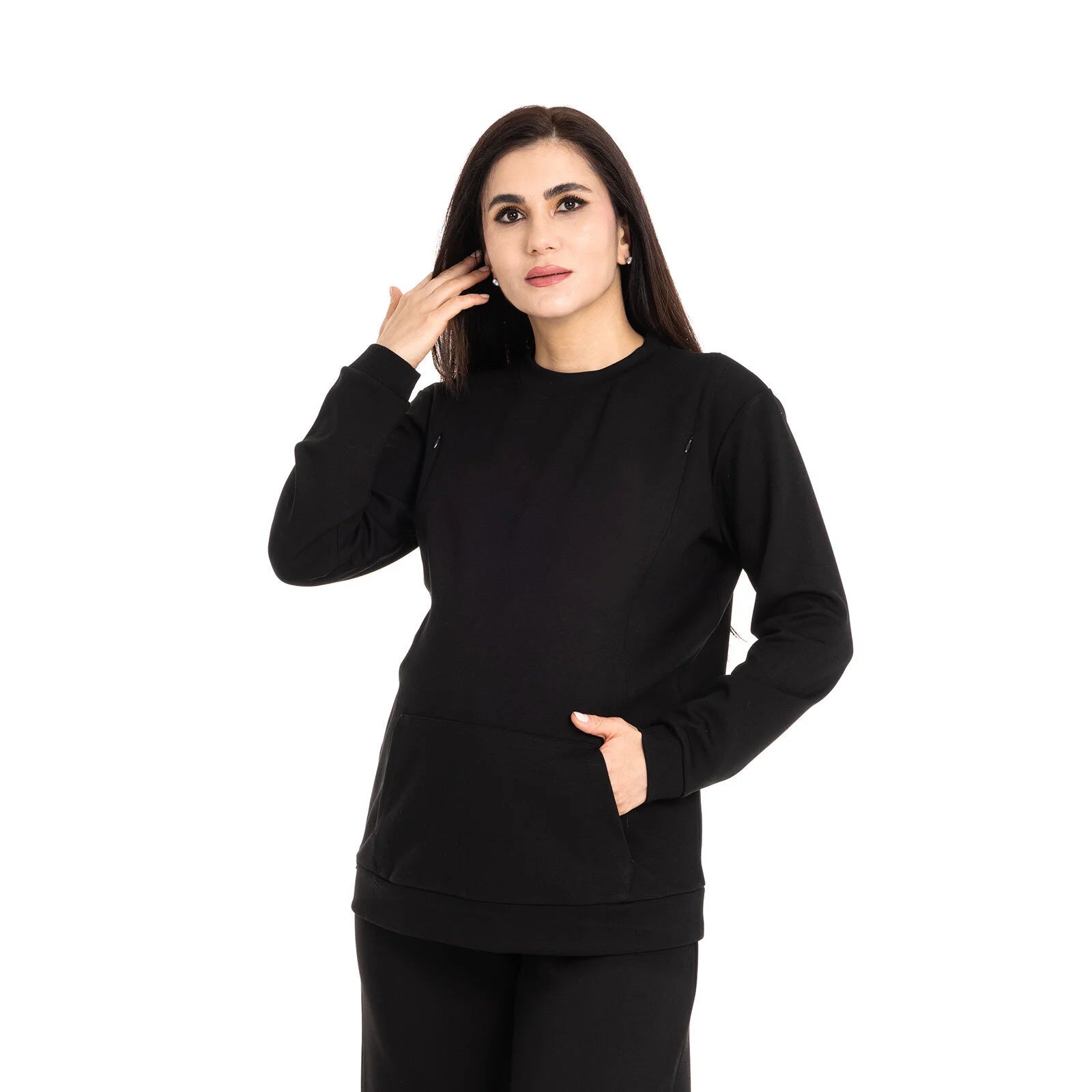 baby mom Mom Maternity Sweatshirt - Black - ebebek - Black Friday
