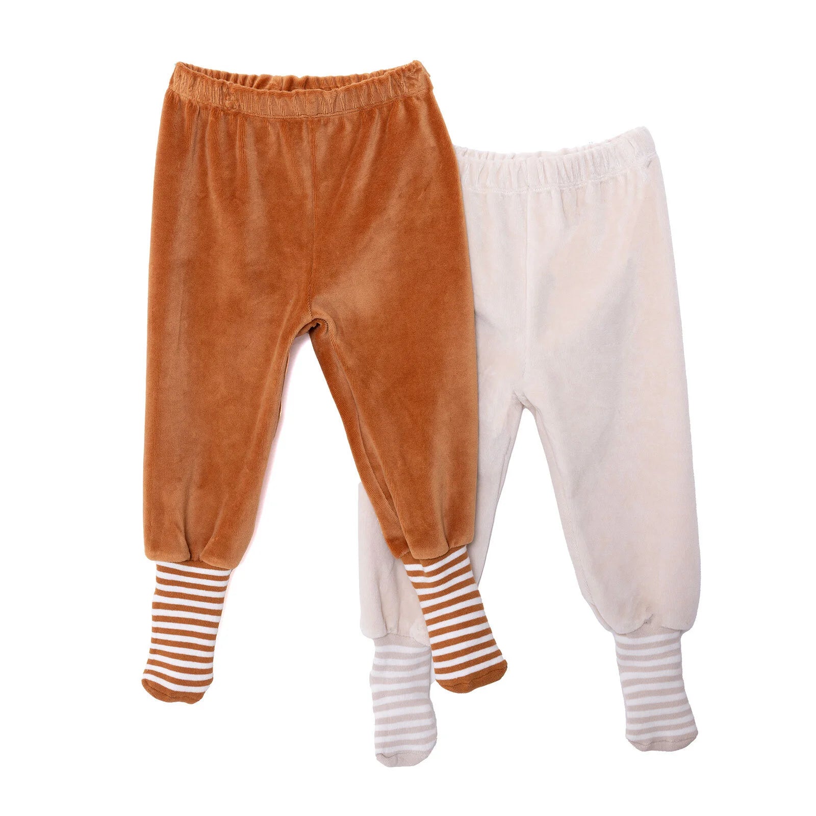 HelloBaby Baby Boy 2 Pcs Footed Bottom - Brown - ebebek - Black Friday
