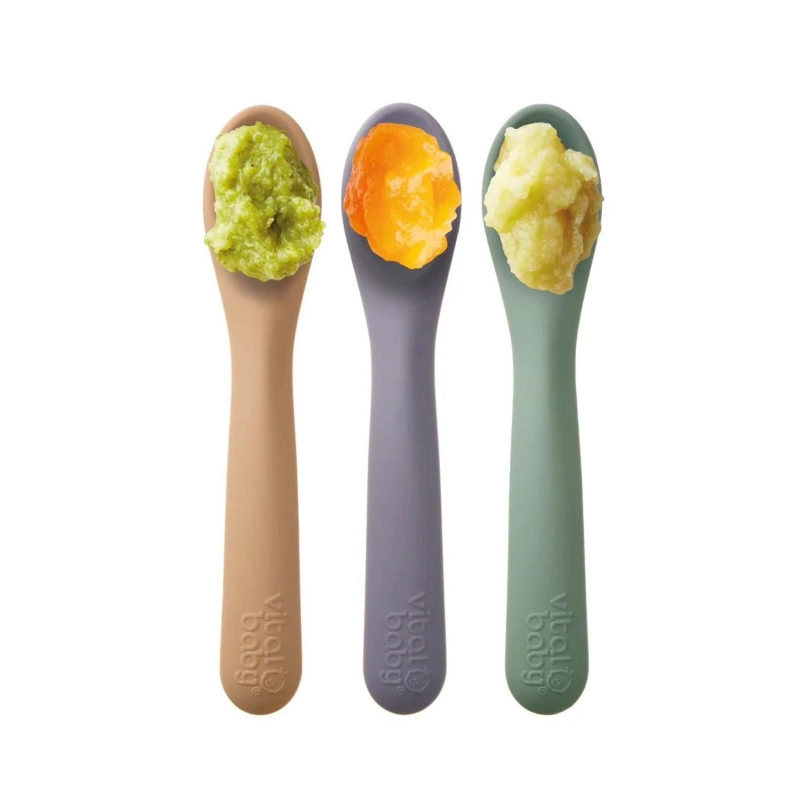 Vital Baby Nourish Silicone Spoons Pack of 3 - Pastel - ebebek - Black Friday