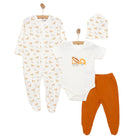 HelloBaby Boy Newborn Set 4 pcs - Dark Orange - ebebek - Black Friday