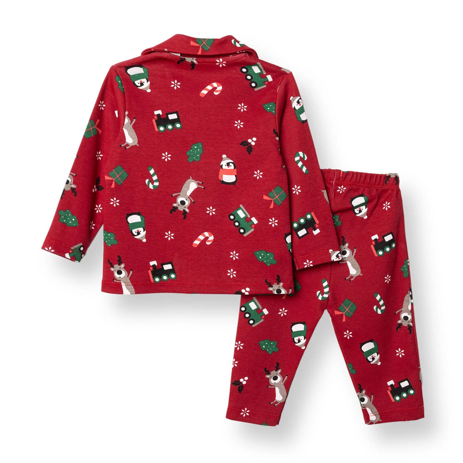 HelloBaby Christmas Baby Boy Long Sleeve Pyjamas Set - Red - ebebek - Black Friday