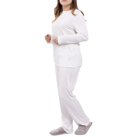 Baby Mom Mother Pyjama Set Crew Neck Full Length Long Sleeve - Ecru Ecru - ebebek