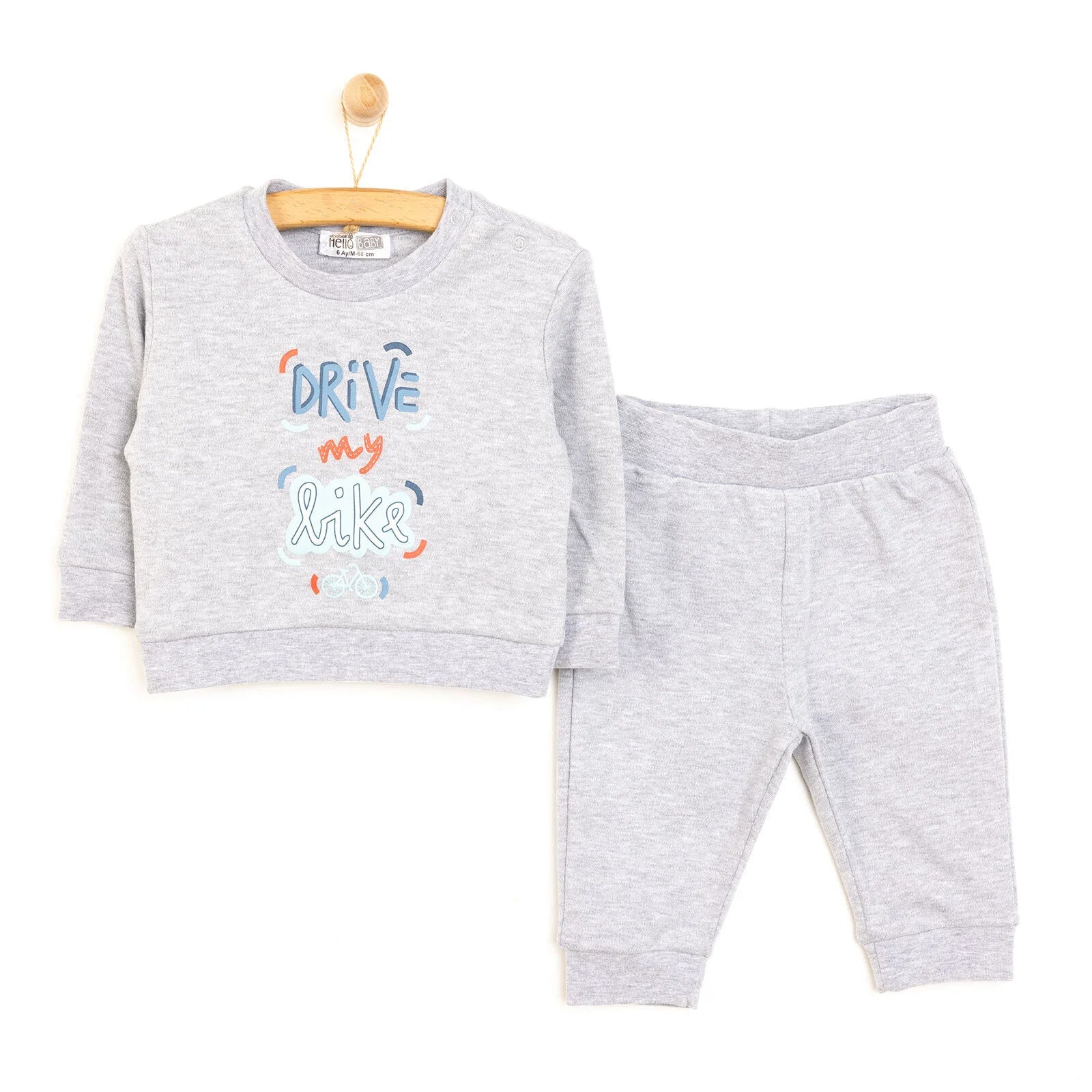 HelloBaby Baby Boy Joggers - Grey Melange - ebebek - Black Friday