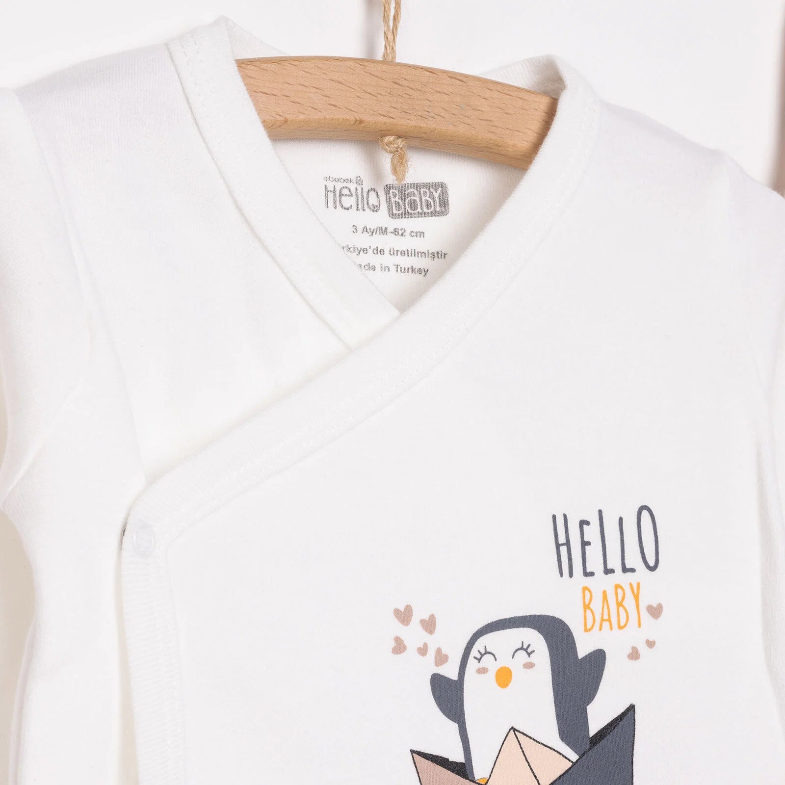 HelloBaby Wrapover Top - Hat - Footed Bottom - Pink - ebebek - Black Friday