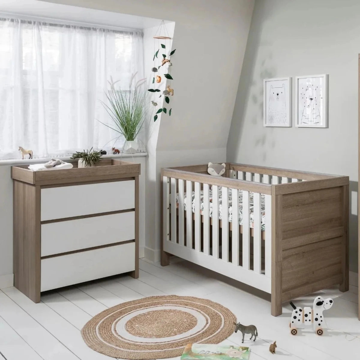 Tutti Bambini Modena 2 pcs Room Set - White/Oak White/Oak - ebebek