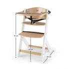 Kinderkraft Enock Wooden Highchair - Wooden White - ebebek - Black Friday