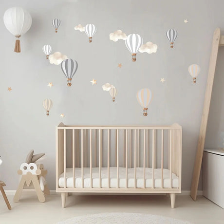 Live Vida Hot Air Balloons Wall Stickers A5 - Neutral - ebebek - Black Friday