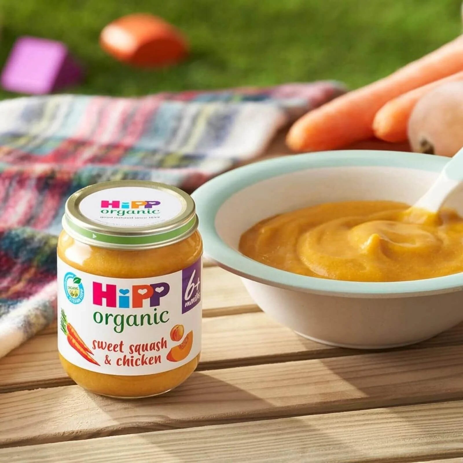 HiPP Organic Sweet Squash & Chicken Baby Food Jar 6+ months 125g - ebebek - Black Friday