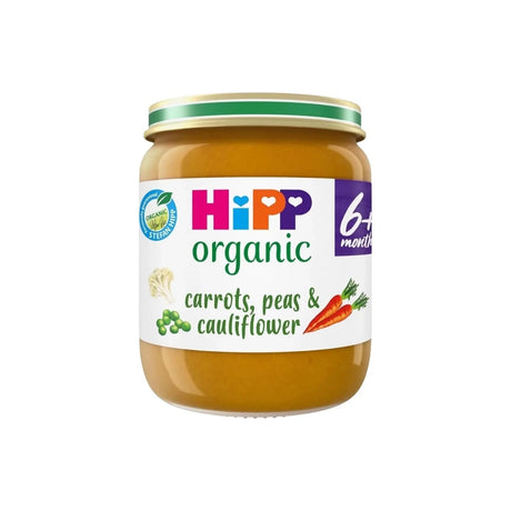 HiPP Organic Carrots Peas & Cauliflower Jar 6+ months 125g - ebebek