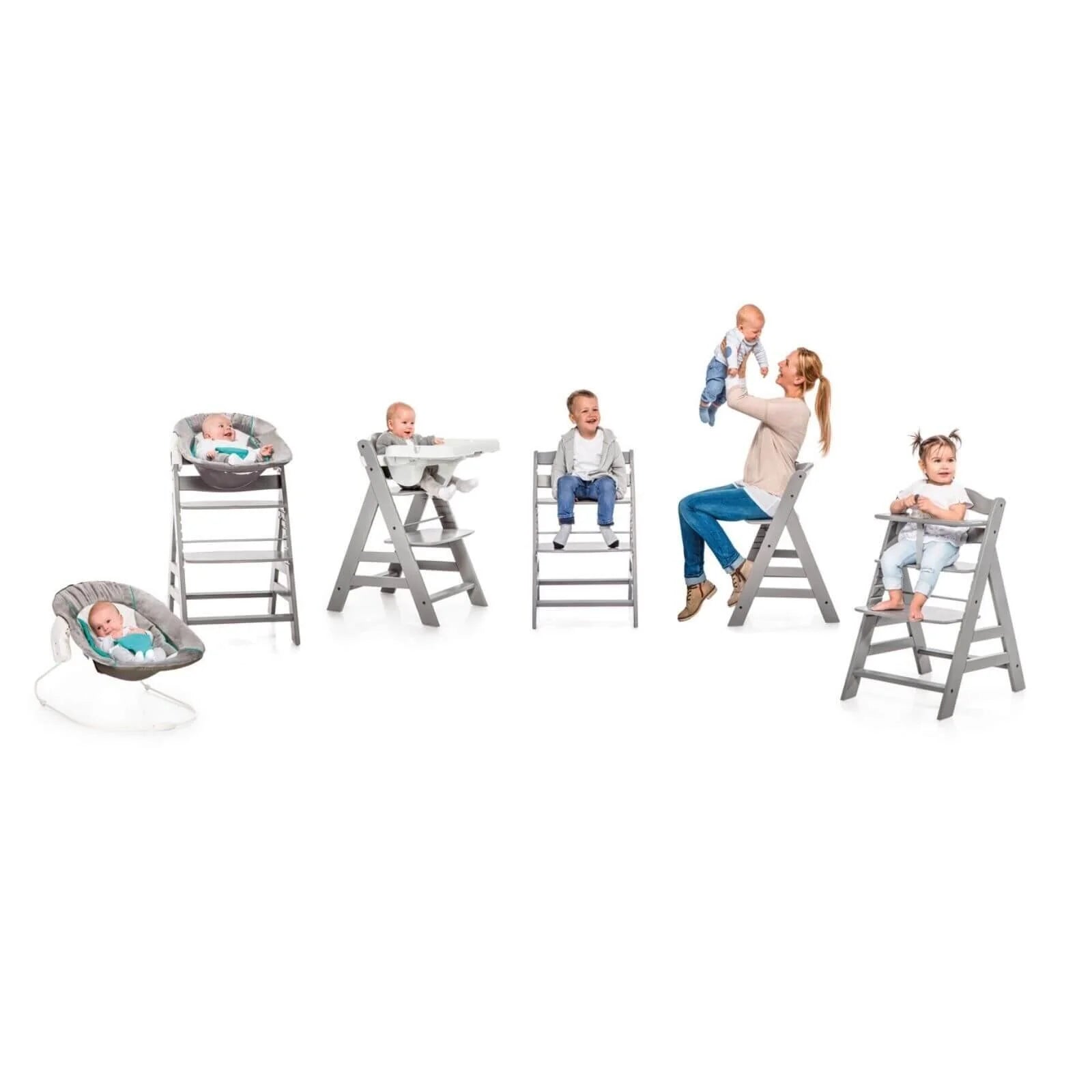Hauck Alpha+ Wooden Highchair - White - ebebek - Black Friday