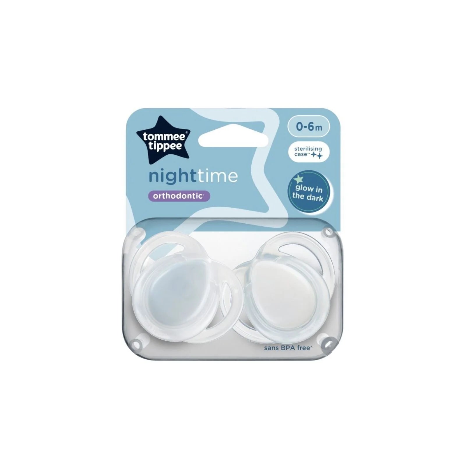 Tommee Tippee Night Time Soother 0 - 6 months Pack of 2 Assorted - ebebek - Black Friday