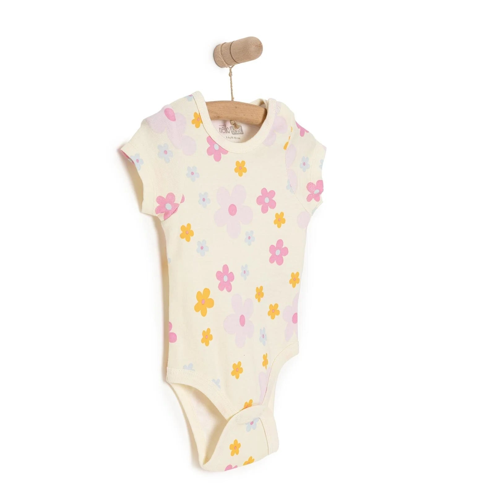 HelloBaby Baby Girl Short Sleeve Bodysuit - Yellow - ebebek - Black Friday