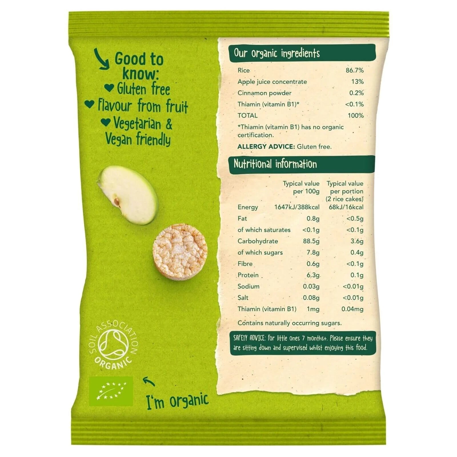 Organix Apple Rice Cake Clouds 7+ months 40g - ebebek - Black Friday