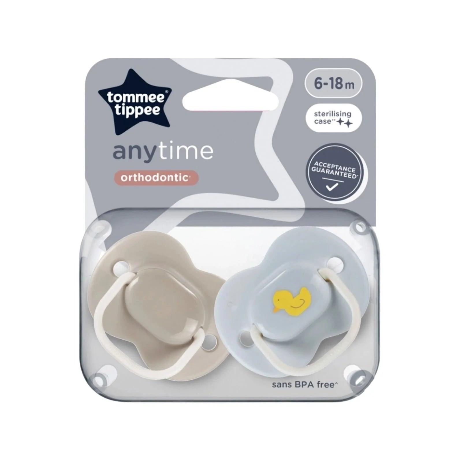 Tommee Tippee Anytime Soother 6 - 18 months Pack of 2 Assorted - ebebek - Black Friday