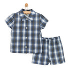 HelloBaby Boy Short Sleeve Pyjamas Set - Navy Blue - ebebek - Black Friday