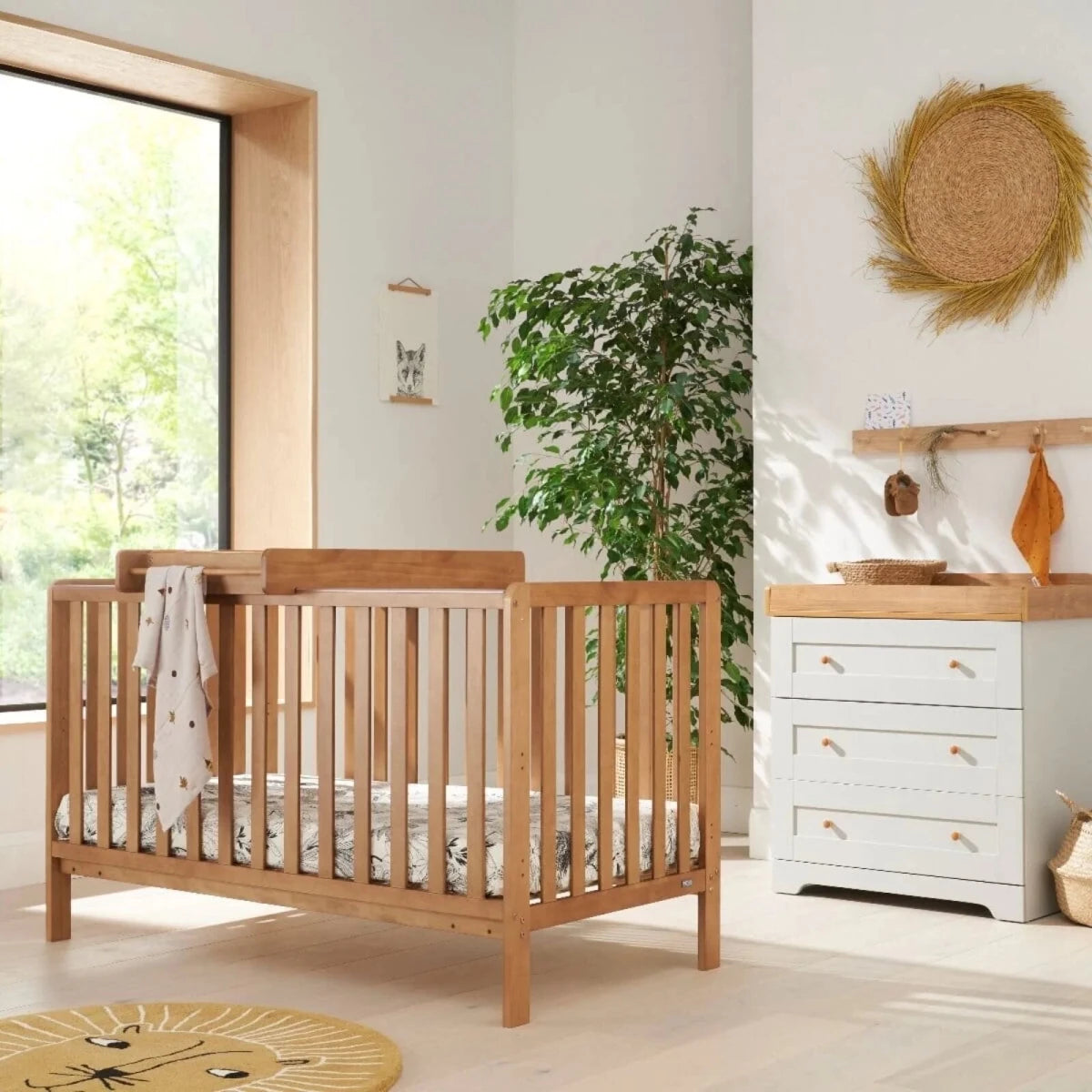 Tutti Bambini Malmo Cot Bed with Rio 2 pcs Furniture Set - Dove Grey/Oak Dove Grey/Oak - ebebek - Christmas