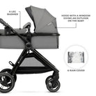 Kinderkraft Esme 3 - in - 1 Travel System with Mink Pro Car Seat - Moonlight Grey Moonlight Grey - ebebek - Christmas