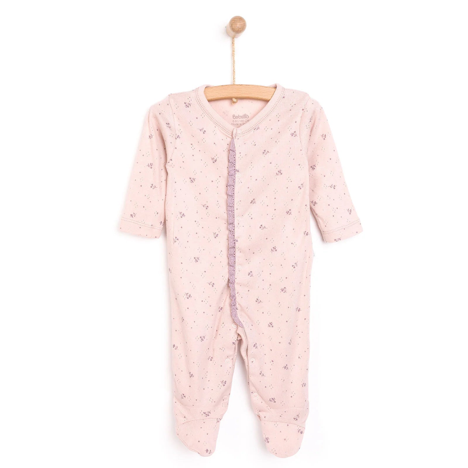 Bebetto Newborn Nature Footed Jumpsuit - Powder - ebebek - Black Friday