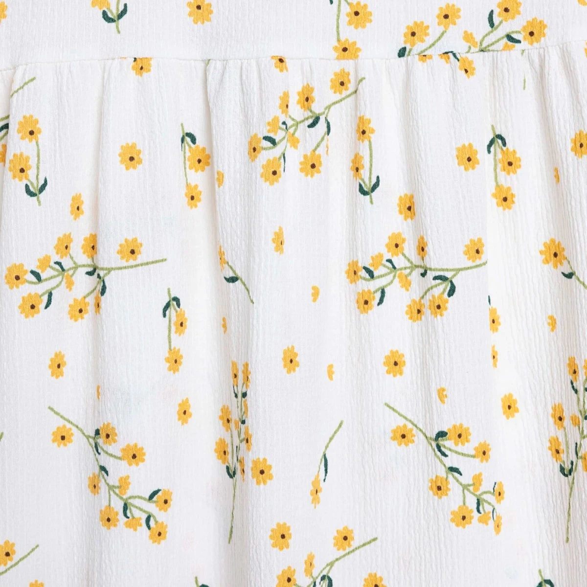 Baby Mom Mother Maternity Dress Daisy Print Crew Neck Full Length Short Sleeve - Ecru Printed Ecru Printed - ebebek