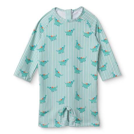 Baby Boy Swimsuit Dinosaur Print - Green Green - ebebek