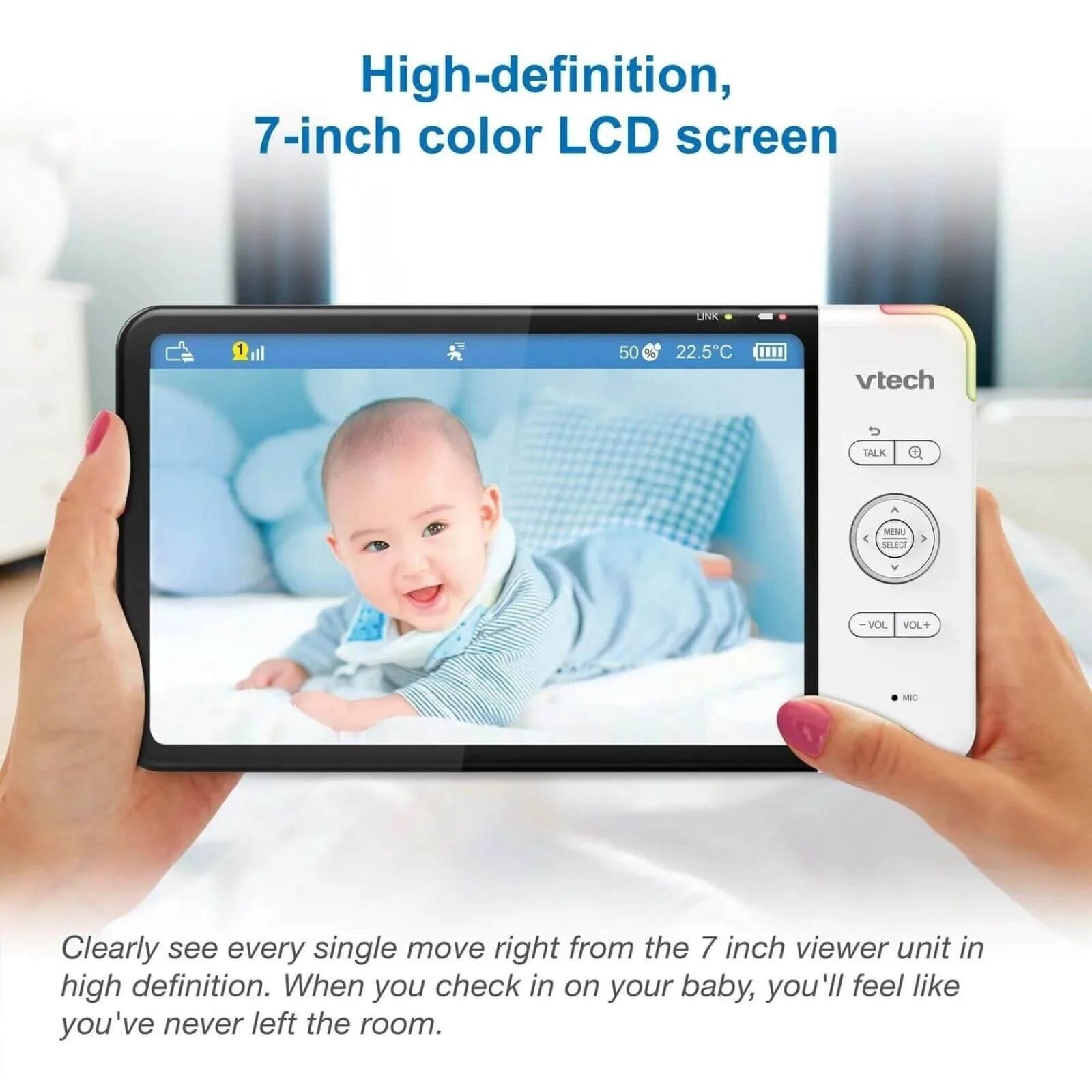 VTech RM7767HD 7inch Smart Wi - Fi Baby Monitor - VTech - ebebek