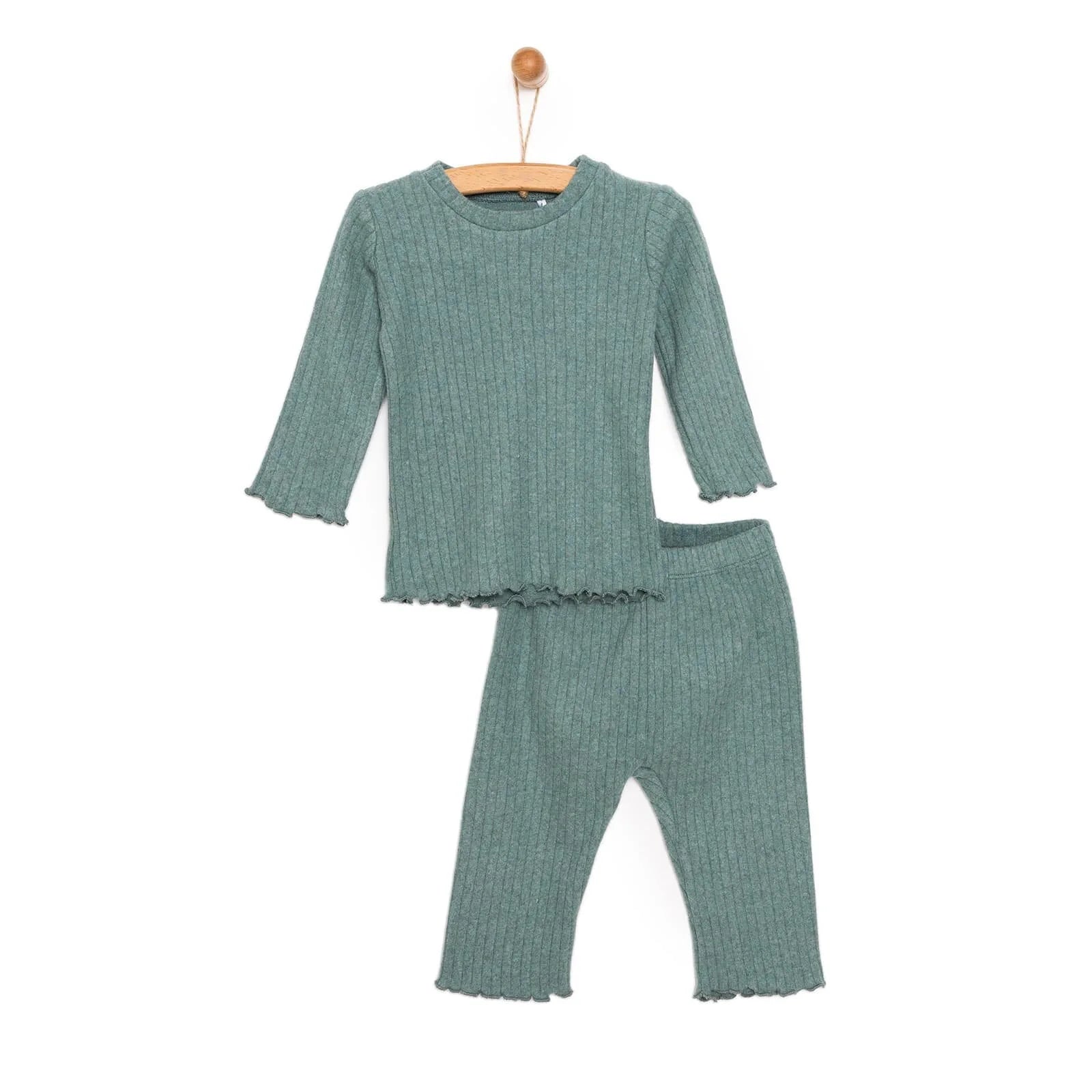 HelloBaby Girl Long Sleeve Pyjamas Set - Green - ebebek - Black Friday