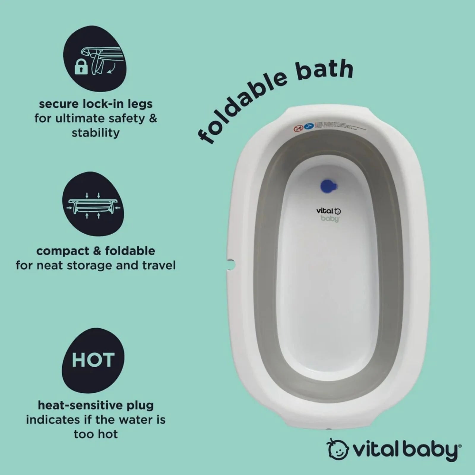 Vital Baby Foldable Bath Tube - ebebek - Black Friday