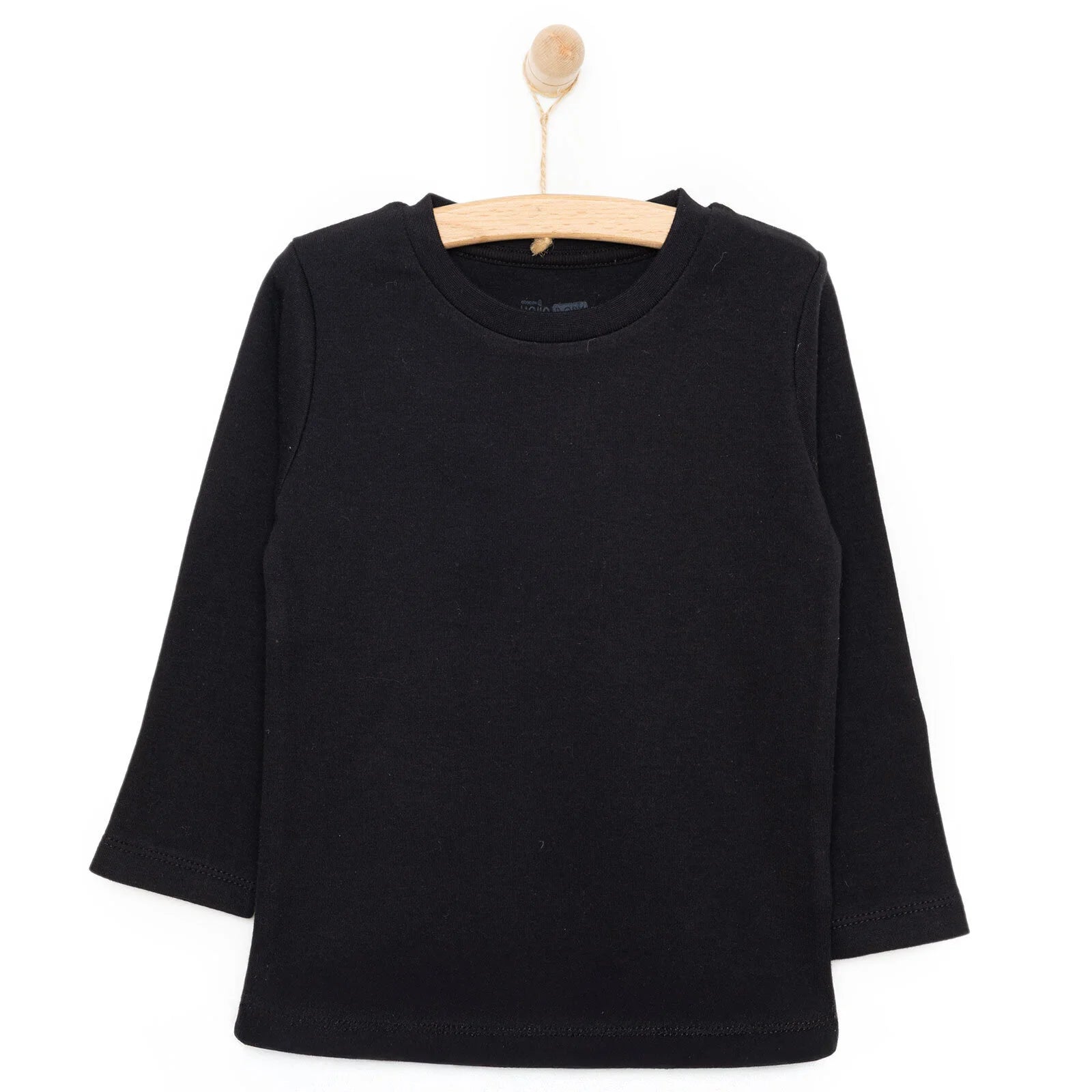 HelloBaby Basic Interlock Long Sleeve T-Shirt - Black - ebebek - Black Friday