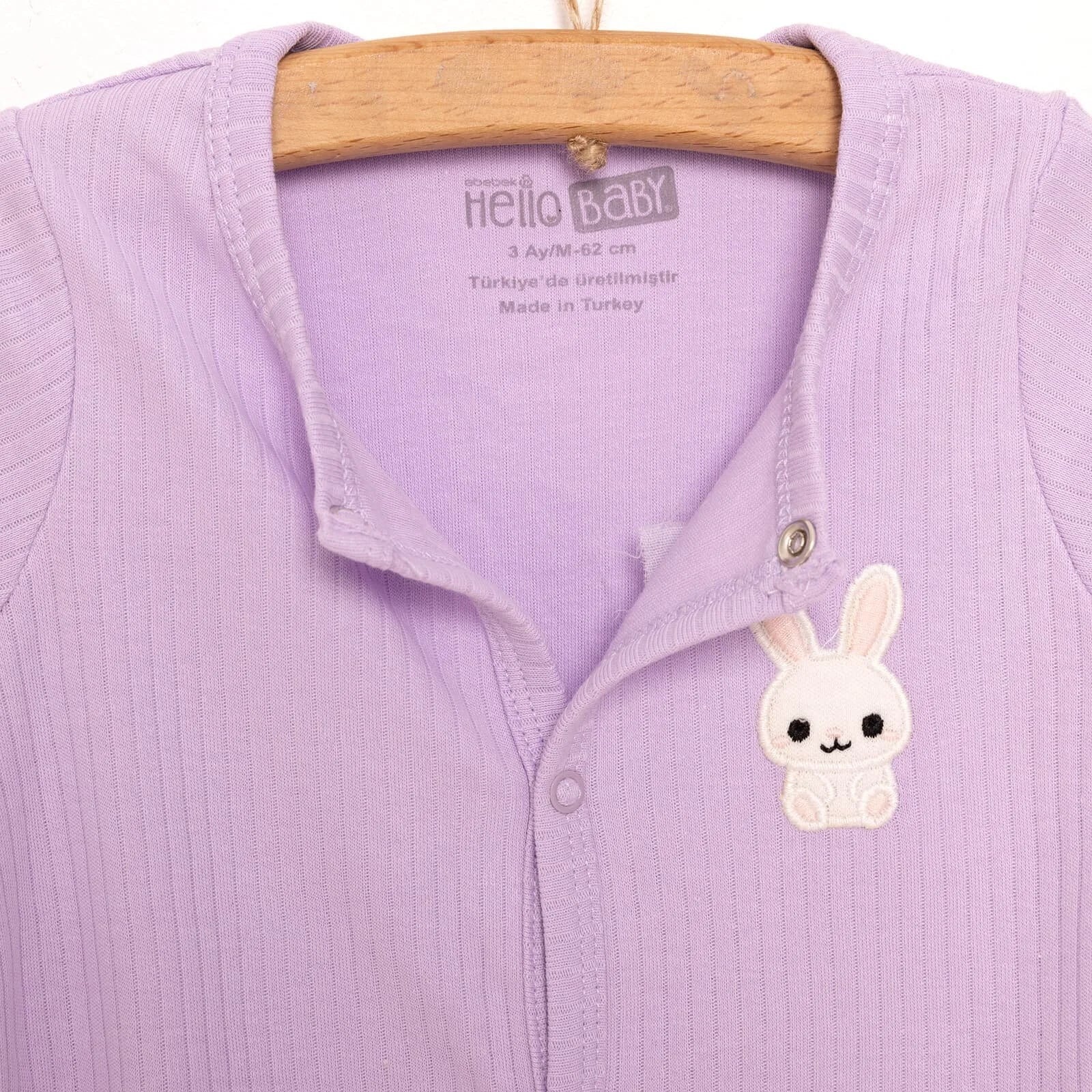 HelloBaby Newborn Girl Footed Jumpsuit - Purple - ebebek - Black Friday