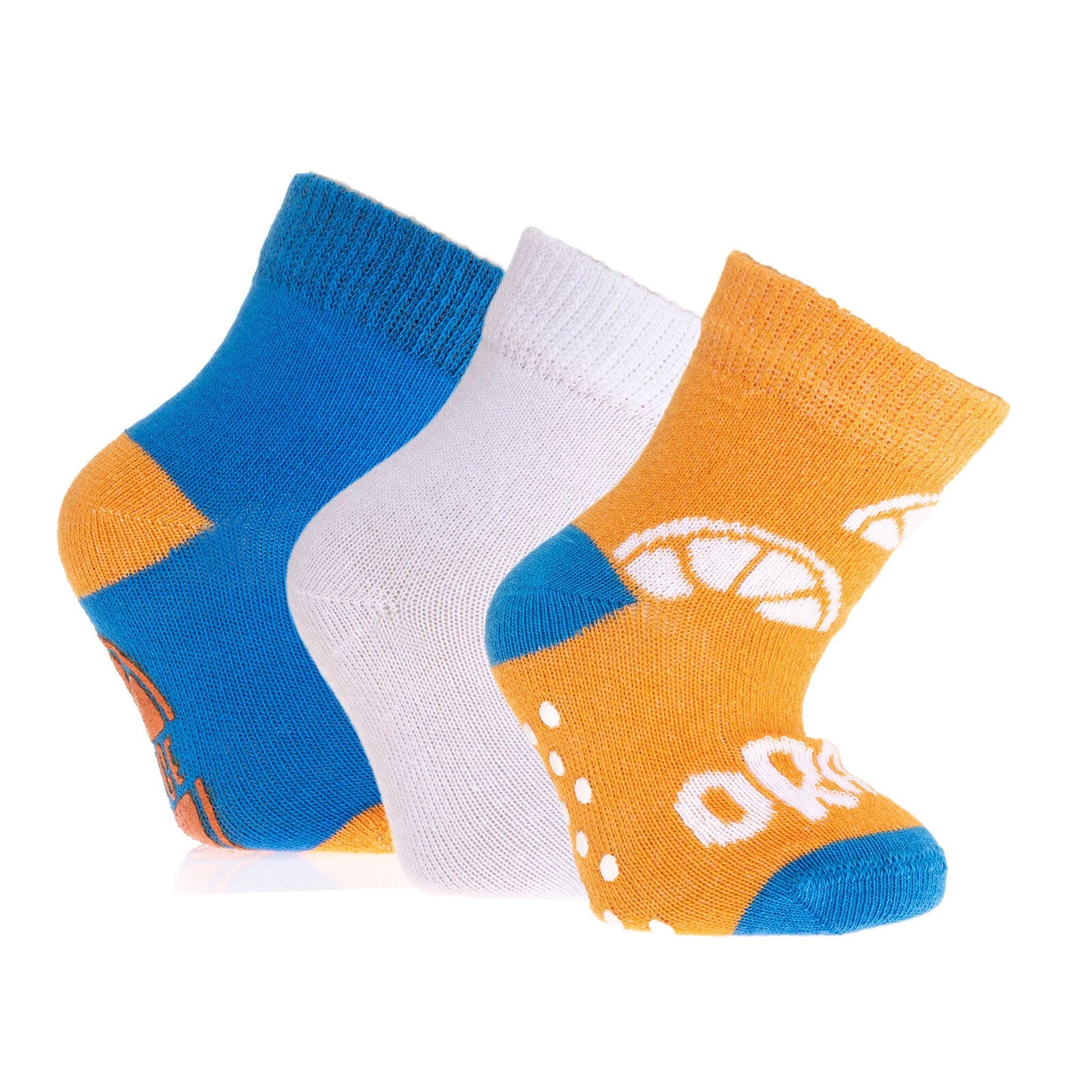 Step Boy Non - Slip Baby Socks 3 Pack - Orange - ebebek - Black Friday