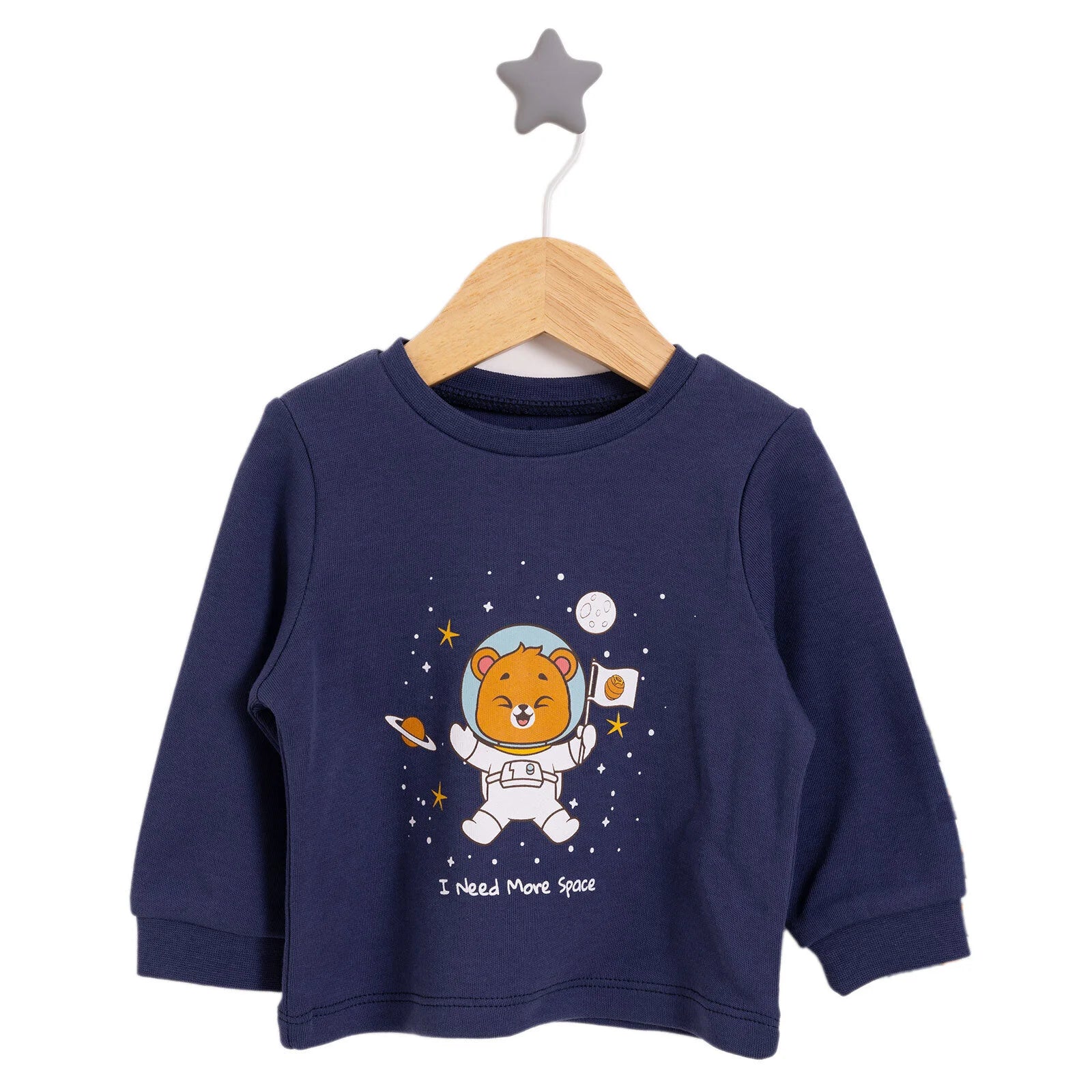 HelloBaby Boy Long Sleeve Pyjamas Set - Navy Blue - ebebek - Black Friday