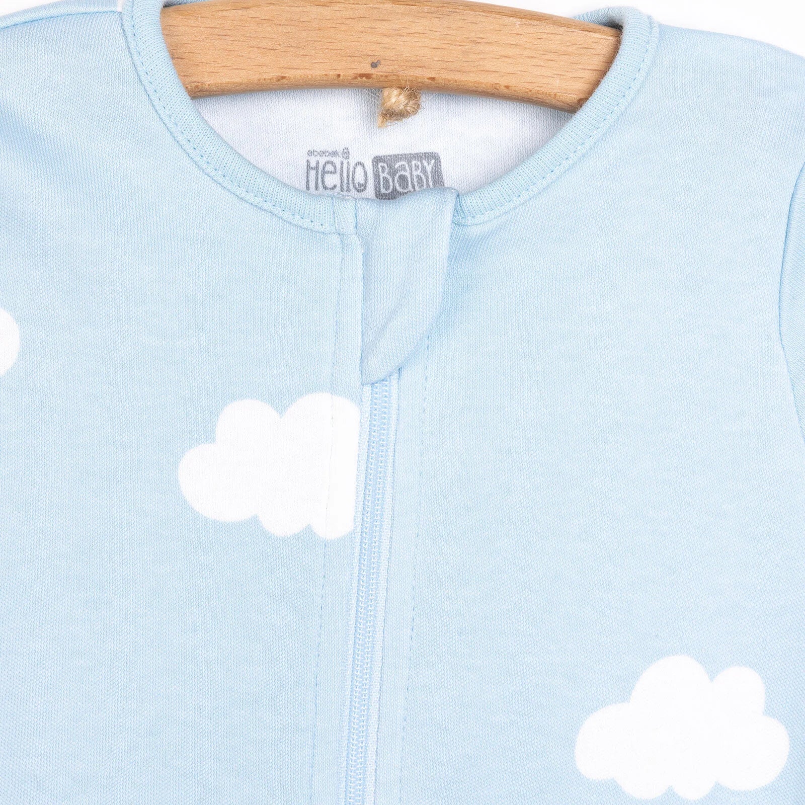 HelloBaby Newborn Baby Boy Footed Jumpsuit - Light Blue - ebebek - Black Friday