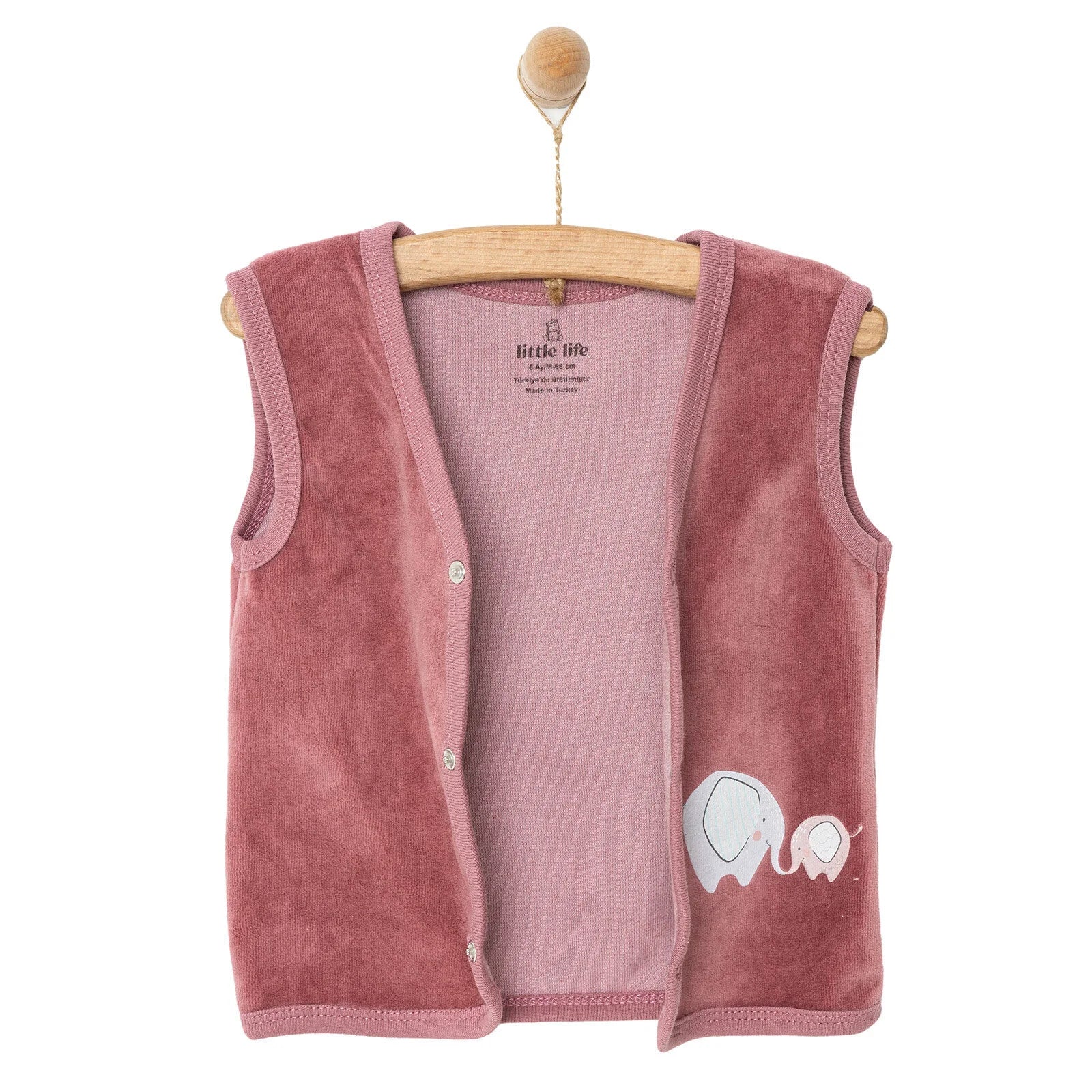Little Life Newborn Girl Velvet Vest - Light Rose - ebebek - Black Friday