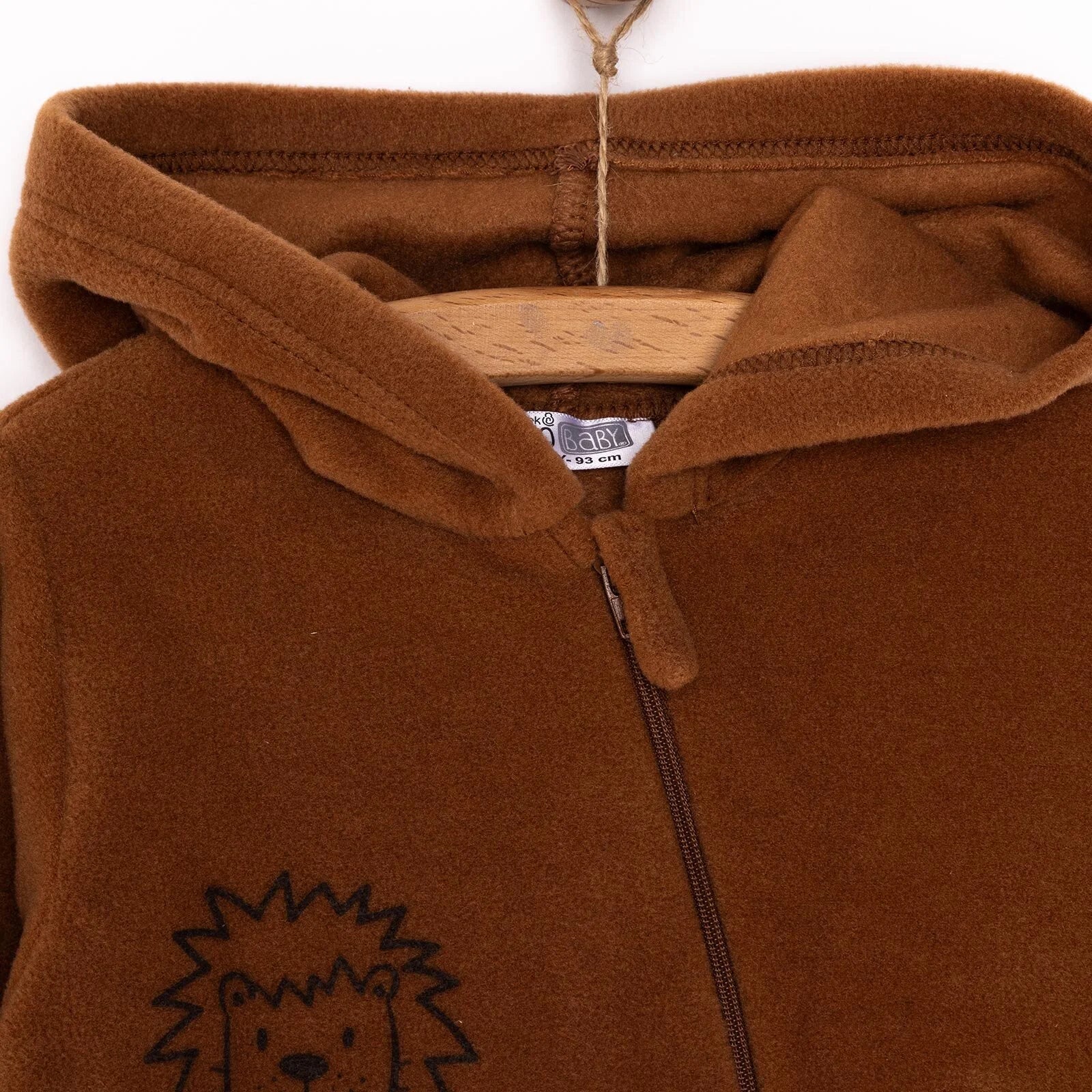 HelloBaby Basic Fleece Jumpsuit - Brown - ebebek - Black Friday