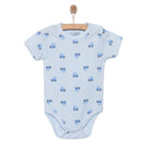 HelloBaby Boy Short Sleeve Bodysuit - Blue - ebebek - Black Friday