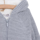 HelloBaby Basic Unisex Plush Knit Cardigan - Grey Melange - ebebek - Black Friday