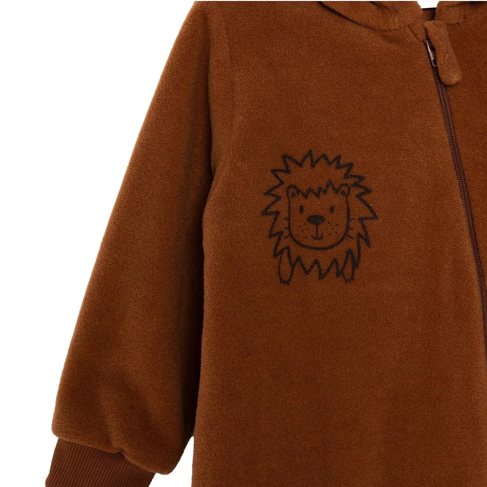 HelloBaby Basic Fleece Jumpsuit - Brown - ebebek - Black Friday