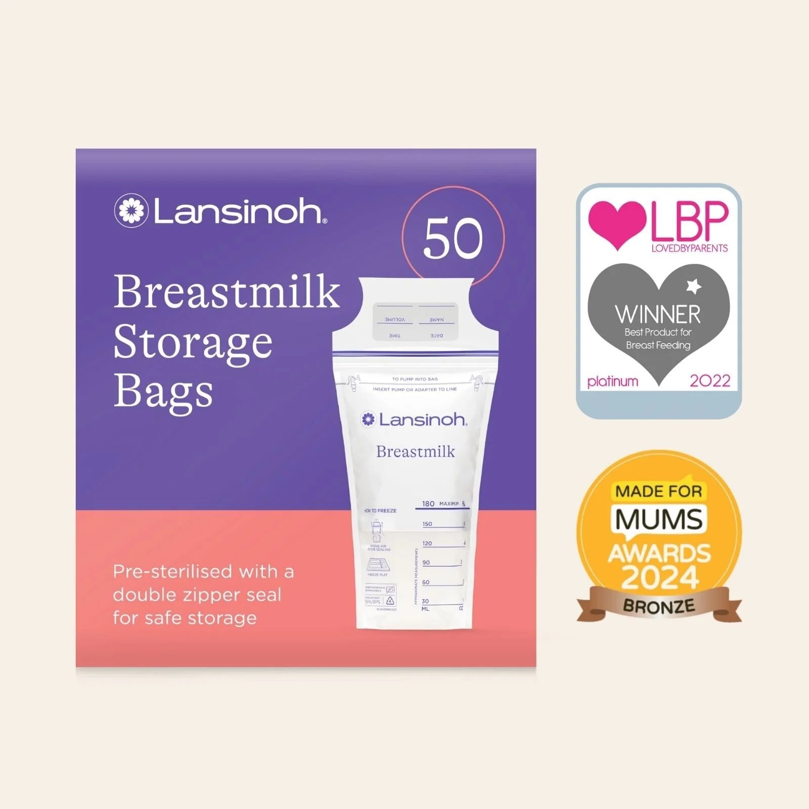 Lansinoh Breastmilk Storage Bags 50 pcs - ebebek - Black Friday