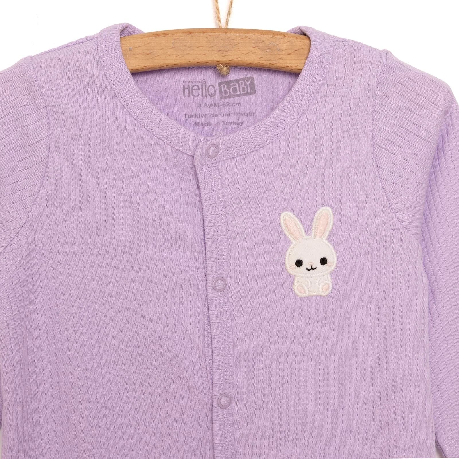 HelloBaby Newborn Girl Footed Jumpsuit - Purple - ebebek - Black Friday