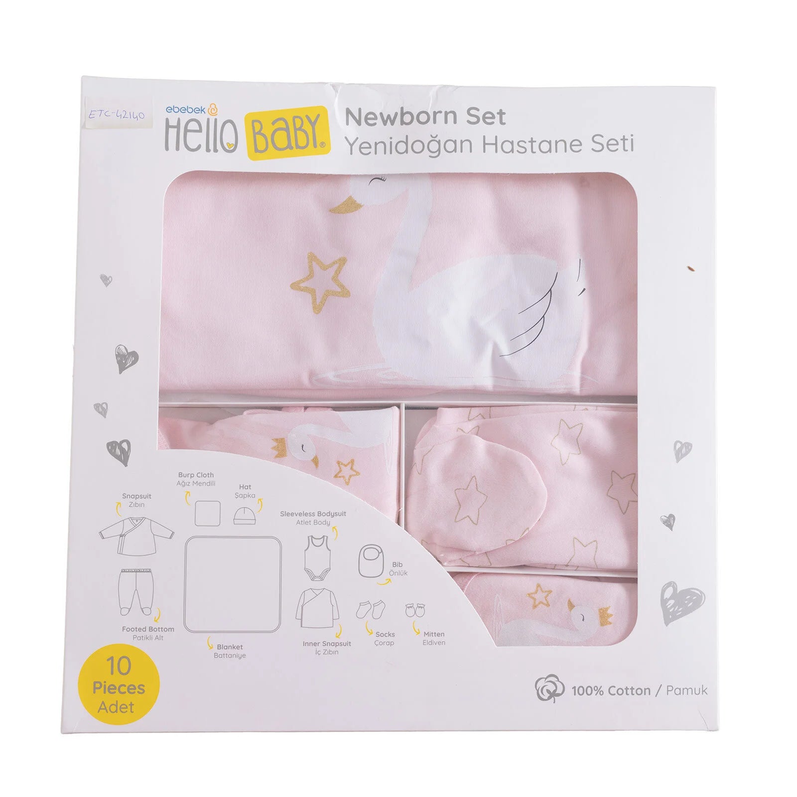 HelloBaby Newborn 10 pcs Starter Set - Pink - ebebek - Black Friday