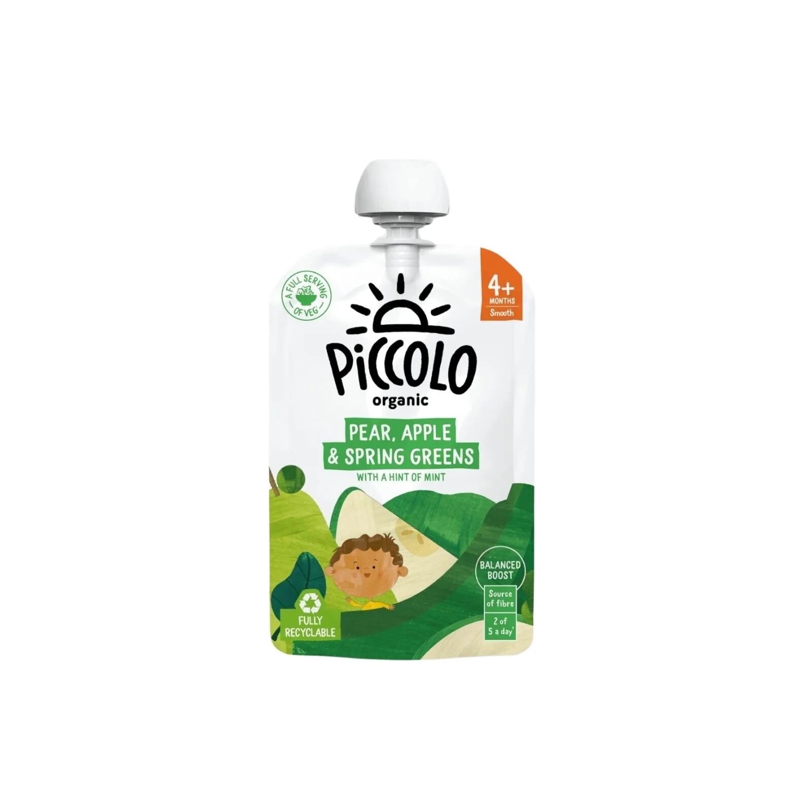 Piccolo Organic Pear Apple & Spring Greens 4+ months 100g - ebebek - Black Friday