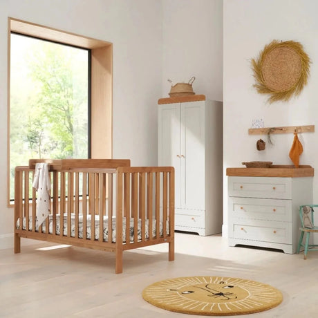 Tutti Bambini Malmo Cot Bed with Rio 3 pcs Furniture Set - Dove Grey/Oak Dove Grey/Oak - ebebek - Christmas